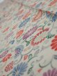 Photo4: 4A07z40  Japanese Kimono Silk  FABRIC Flowers Smoky white 55.9x7.3 (4)