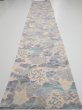 Photo5: 4A04z100  Japanese Kimono Crepe Silk  FABRIC Japanese palace garden   68.5x14.2 (5)