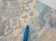 Photo6: 4A04z100  Japanese Kimono Crepe Silk  FABRIC Japanese palace garden   68.5x14.2 (6)