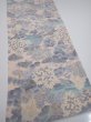 Photo2: 4A05z100  Japanese Kimono Crepe Silk  FABRIC Japanese palace garden   68.5x14.2 (2)