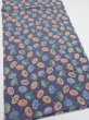 Photo2: 4A01z50  Japanese Kimono Silk  FABRIC Umbrella Purplish gray 39.8x13.6 (2)