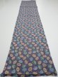Photo5: 4A06z70  Japanese Kimono Silk  FABRIC Umbrella Purplish gray 62.6x13.8 (5)