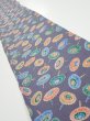 Photo1: 4A07z30  Japanese Kimono Silk  FABRIC Umbrella Purplish gray 55.1x6.7 (1)