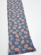 Photo2: 4A07z30  Japanese Kimono Silk  FABRIC Umbrella Purplish gray 55.1x6.7 (2)