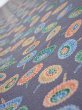 Photo4: 4A08z40  Japanese Kimono Silk  FABRIC Umbrella Purplish gray 55.1x6.7 (4)
