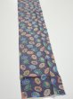 Photo2: 4A09z50  Japanese Kimono Silk  FABRIC Umbrella Purplish gray 79.5x6.7 (2)