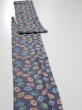 Photo3: 4A09z50  Japanese Kimono Silk  FABRIC Umbrella Purplish gray 79.5x6.7 (3)