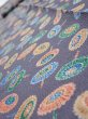 Photo5: 4A09z50  Japanese Kimono Silk  FABRIC Umbrella Purplish gray 79.5x6.7 (5)
