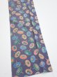 Photo3: 4A10z20  Japanese Kimono Silk  FABRIC Umbrella Purplish gray 32.3x6.5 (3)