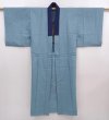 Photo6: 6019T02z420 Vintage Japanese Kimono Muslin JUBAN Treasure Ship Dull cyan (6)