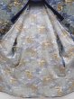 Photo7: 6019T04z650 Vintage Japanese Kimono Muslin JUBAN Dragon Navy-Gray (7)