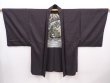 Photo5: 6019T09z460 Vintage Japanese Kimono Silk Men's HAORI Treasure Ship (5)