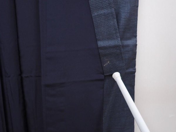 Photo8: 6019T12z820 Vintage Japanese Kimono Silk Men's  OSHIMA Blue-Gray (8)