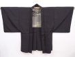 Photo5: 6023T03z470 Vintage Japanese Kimono Silk Men's HAORI Edo era Black (5)