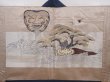 Photo2: 6023T05z820 Vintage Japanese Kimono Silk Men's HAORI Noh mask Dark blue (2)