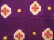 Photo3: 6023T11z440 Antique Japanese Kimono Silk MEISEN HAORI Flower Dark purple (3)