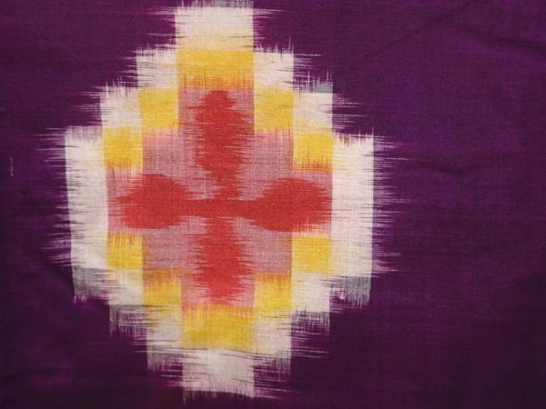 Photo4: 6023T11z440 Antique Japanese Kimono Silk MEISEN HAORI Flower Dark purple (4)