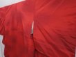 Photo2: 6024T06z740 Vintage Japanese Kimono Silk TSUMUGI  Dark red (2)