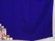 Photo6: 6024T10z710 Antique Japanese Kimono Silk TSUKESAGE  Dark lavender blue (6)