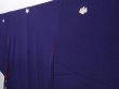 Photo2: 6024T12z1110 Antique Japanese Kimono Crepe Silk IROTOMESODE Dark navy (2)