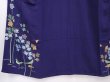 Photo5: 6024T12z1110 Antique Japanese Kimono Crepe Silk IROTOMESODE Dark navy (5)