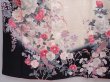 Photo6: 6024T13z1040 Vintage Japanese Kimono Silk FURISODE Peony Off-white (6)