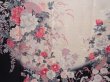 Photo8: 6024T13z1040 Vintage Japanese Kimono Silk FURISODE Peony Off-white (8)