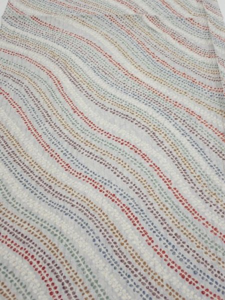 Photo1: 4C01z60  Japanese Kimono Silk  FABRIC Wisteria Light gray 41.7x14.8 (1)