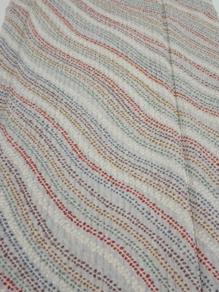 Photo1: 4C05z90  Japanese Kimono Silk  FABRIC Wisteria Light gray 64.6x14.8 (1)