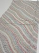 Photo2: 4C06z60  Japanese Kimono Silk  FABRIC Wisteria Light gray 44.5x14.6 (2)