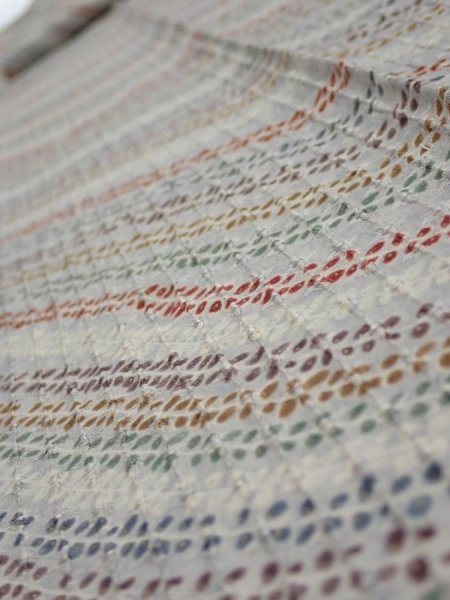 Photo5: 4C09z50  Japanese Kimono Silk  FABRIC Wisteria Light gray 80.3x7.1 (5)