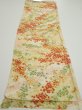 Photo5: 4C01z70  Japanese Kimono Silk  FABRIC Maple Light yellow 43.3x14.4 (5)
