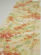 Photo2: 4C06z100  Japanese Kimono Silk  FABRIC Maple Light yellow 64.6x14.4 (2)