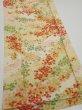 Photo3: 4C06z100  Japanese Kimono Silk  FABRIC Maple Light yellow 64.6x14.4 (3)