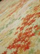 Photo4: 4C06z100  Japanese Kimono Silk  FABRIC Maple Light yellow 64.6x14.4 (4)
