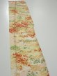 Photo3: 4C07z50  Japanese Kimono Silk  FABRIC Maple Light yellow 59.1x7.5 (3)
