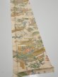 Photo2: 4C07z50  Japanese Kimono Silk  FABRIC Princess Light beige 59.1x7.5 (2)