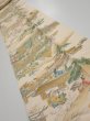 Photo1: 4C09z60  Japanese Kimono Silk  FABRIC Princess Light beige 82.3x6.7 (1)