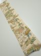 Photo1: 4C10z30  Japanese Kimono Silk  FABRIC Princess Light beige 35.0x6.7 (1)