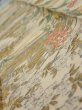Photo5: 4C10z30  Japanese Kimono Silk  FABRIC Princess Light beige 35.0x6.7 (5)