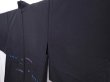 Photo2: 6105T01z270 Vintage Japanese Kimono Silk See through HAORI  Black (2)