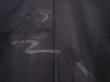 Photo3: 6105T04z300 Vintage Japanese Kimono Silk See through HAORI Stream Black (3)