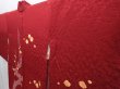 Photo2: 6105T07z530 Vintage Japanese Kimono Silk HAORI Plum tree Wine red (2)