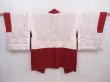 Photo6: 6105T07z530 Vintage Japanese Kimono Silk HAORI Plum tree Wine red (6)