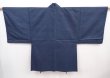 Photo4: 6106T03z460 Vintage Japanese Kimono Silk Men's HAORI  Dark blue (4)