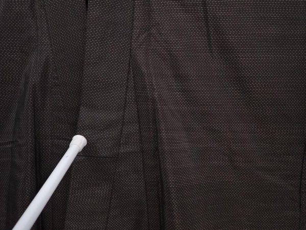 Photo6: 6106T06z690 Vintage Japanese Kimono Silk Men's OSHIMA  Brown-Gray (6)