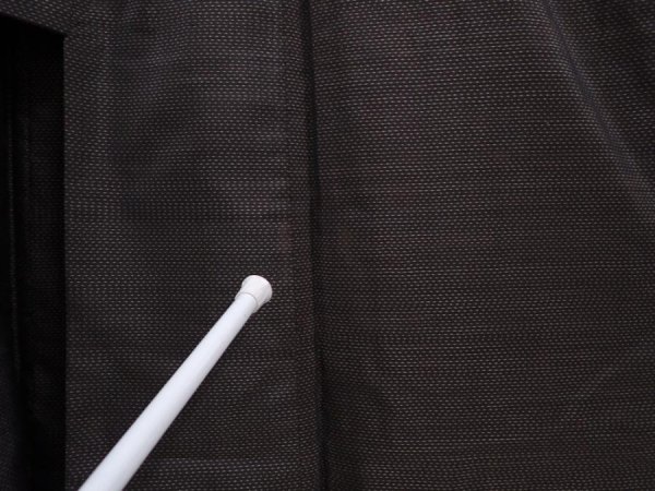 Photo7: 6106T06z690 Vintage Japanese Kimono Silk Men's OSHIMA  Brown-Gray (7)