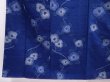 Photo4: 6106T08z800 Vintage Japanese Kimono Silk TSUMUGI Camellia Oriental blue (4)