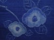 Photo6: 6106T08z800 Vintage Japanese Kimono Silk TSUMUGI Camellia Oriental blue (6)