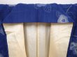 Photo7: 6106T08z800 Vintage Japanese Kimono Silk TSUMUGI Camellia Oriental blue (7)